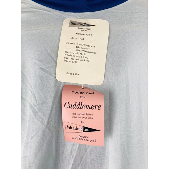 Vintage NWT Shadowline Cuddlemere Nightgown with Contrasting Trim, Size Small - Picture 4 of 10